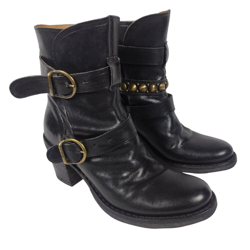 Fiorentini Baker Eternity Boots Womens 9 Leather Moto Ankle Boots Italian 713